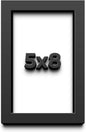 5x8 in Shadow Box Frame Black | 1 Inch Deep Solid Wood Shadowbox Display Frame by CustomPictureFrames