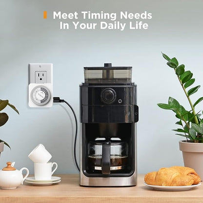 G-Homa Timers for Electrical Outlets, 24 Hour Indoor Plug-in Mechanical Timer - Image 7