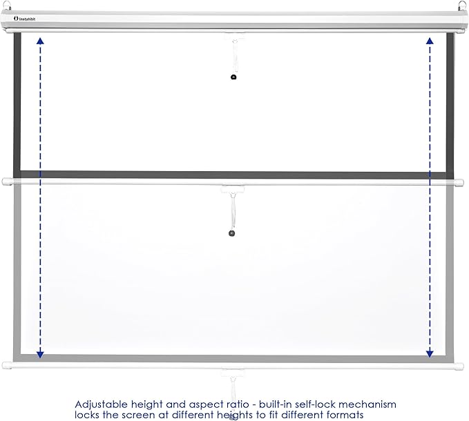 Instahibit 72" Projection Screen Pull Down 4:3 4K HD Manual Retractable - Image 7