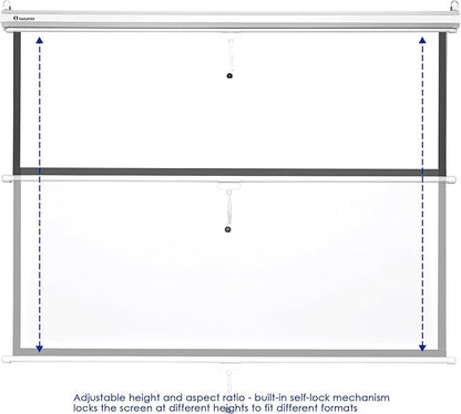 Instahibit 72" Projection Screen Pull Down 4:3 4K HD Manual Retractable - Image 7