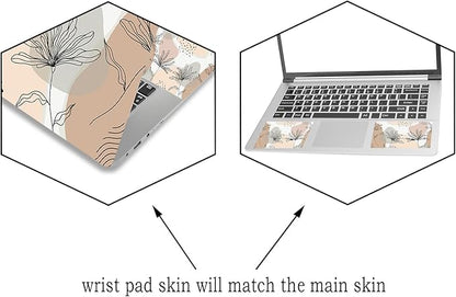 Laptop Skin Sticker Decal, Decorative Waterproof Removable, Morandi Leaves - Image 2