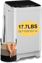 17.7 lbs Small Compact Portable Full-Automatic Washing Machine 10 Wash Program by KRIBBLING