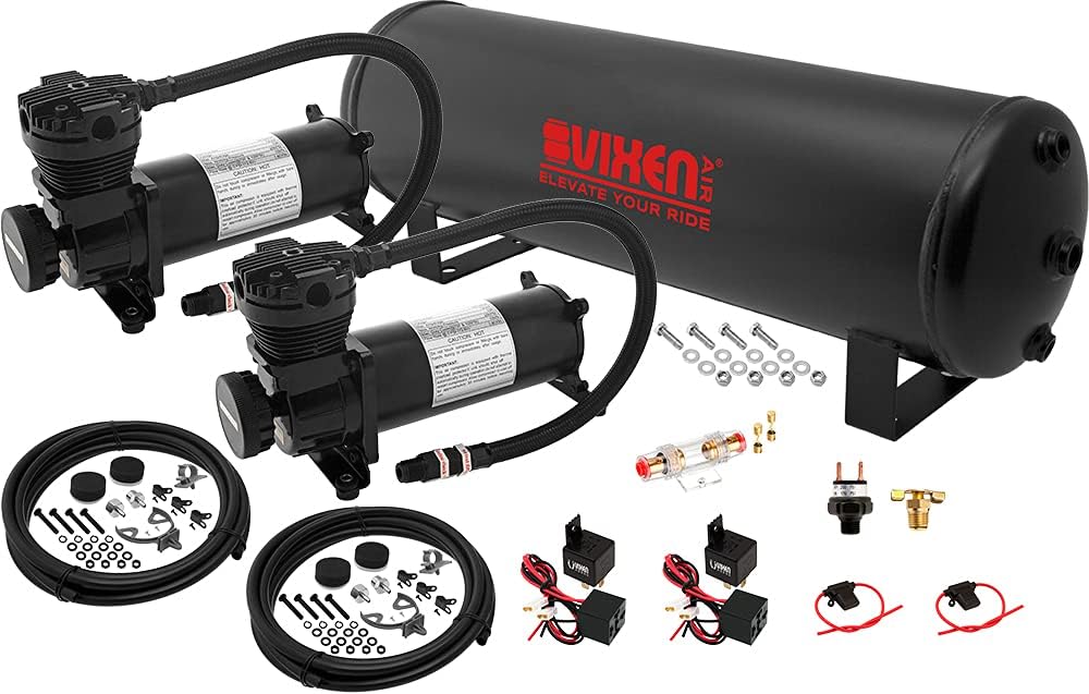 vixen air 12v air suspension kit with 200 shown in use