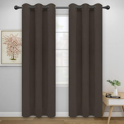 Easy-Going Blackout Curtains for Bedroom, Solid Thermal Insulated Grommet and by Easy-Going