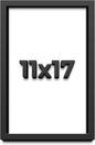11x17 Shadow Box Frame Black | 1 Inch Deep Solid Wood Shadowbox Display Frame | by CustomPictureFrames