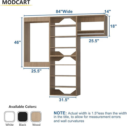 Modular Closet Organizer, Wooden Closet Storage - Image 2