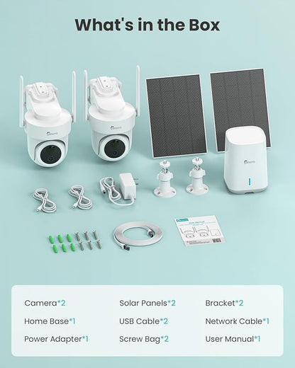 4K Security Cameras Wireless Outdoor No Subscription, 360° PTZ Home Security - Image 9