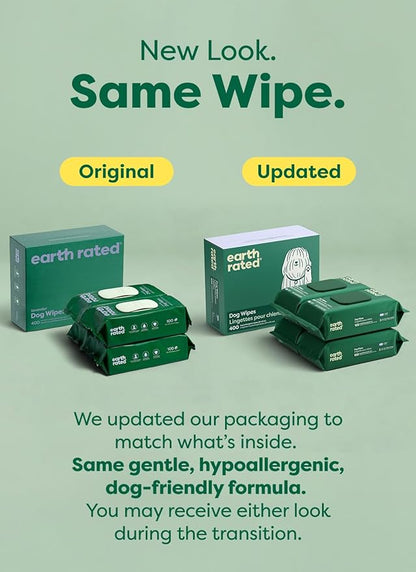 Earth Rated Dog Wipes, Hypoallergenic, Cleaning and Hydrating, - Image 2