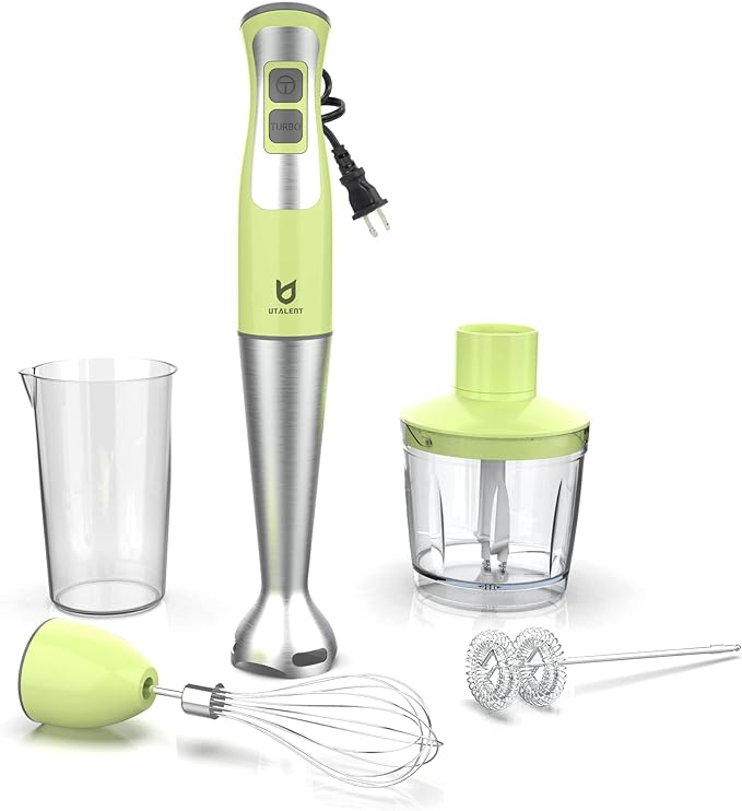 Immersion Hand Blender, UTALENT 5-in-1 8-Speed Stick Blender by Utalent