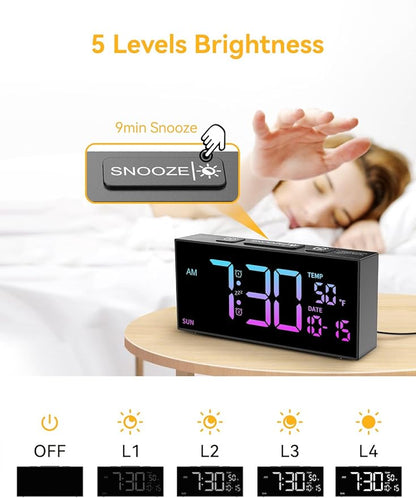 Netzu Alarm Clocks for Bedrooms, Digital Clock - Image 6