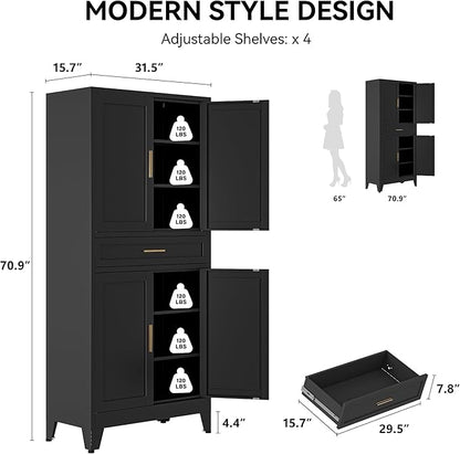 COFaR 71" Modern Pantry Cabinet - Image 2