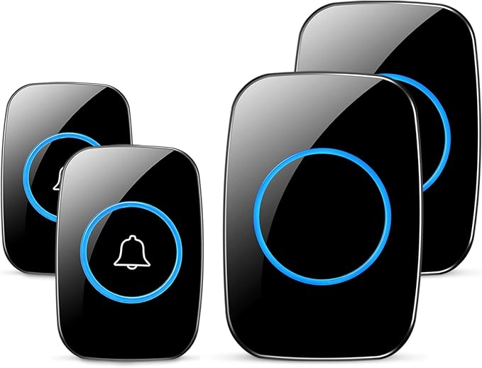 Wireless Doorbell, Waterproof Door Bell Kit, Distinguish Front and Rear Doors by FullHouse
