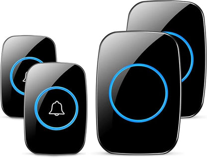 Wireless Doorbell, Waterproof Door Bell Kit, Distinguish Front and Rear Doors by FullHouse