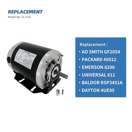 GF2054 Blower Motor 1/2 HP 115 Volt 60Hz 1725RPM 48 Frame Compatible - Image 3