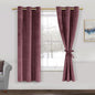 JIUZHEN Wild Rose Velvet Curtains 63 inches Blackout Curtains by JIUZHEN