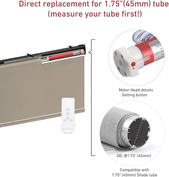 1.75inch Blind Motor – 12V Shade Tube Motor - Image 5