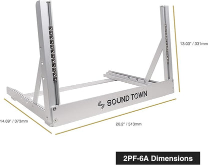 Sound Town 6U Aluminum 2-Post Desktop Open-Frame Rack, Angle Adjustable - Image 7