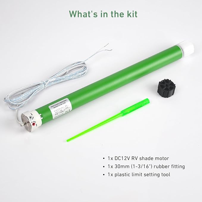 HUIYEETEX DM25DS 12V RV Shade Motor – Electric Roller Blind Replacement - Image 6