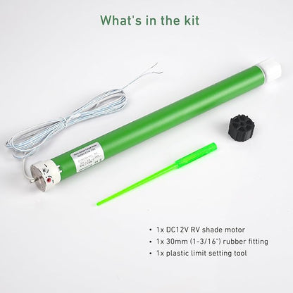 HUIYEETEX DM25DS 12V RV Shade Motor – Electric Roller Blind Replacement - Image 6