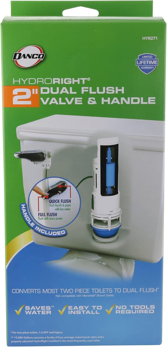 Danco HYR271T Hydroright Dual Flush Valve And Lever Handle, No Size - Image 7