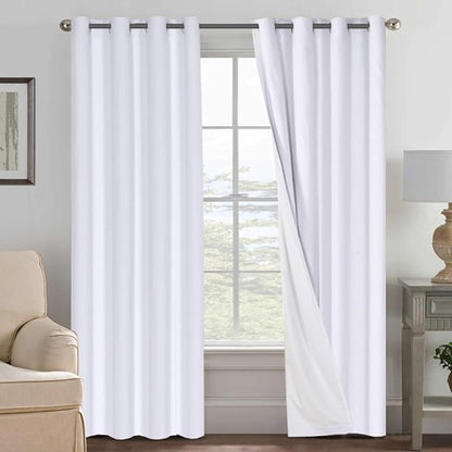 H.VERSAILTEX Linen Curtains 100% Blackout Curtains by HVERSAILTEX