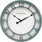 Presentime & Co 10" Farmhouse Series Wall Clock, Shiplap Style, Silent No by Presentime