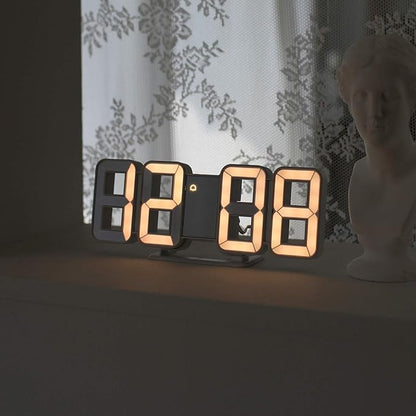 mooas 3D Pure mini White Gold LED Clock by mooas