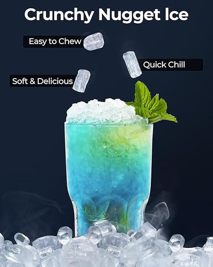 Nugget Ice Maker Countertop, Chewable Pellet Ice Machine, Portable Ice Machine - Image 8