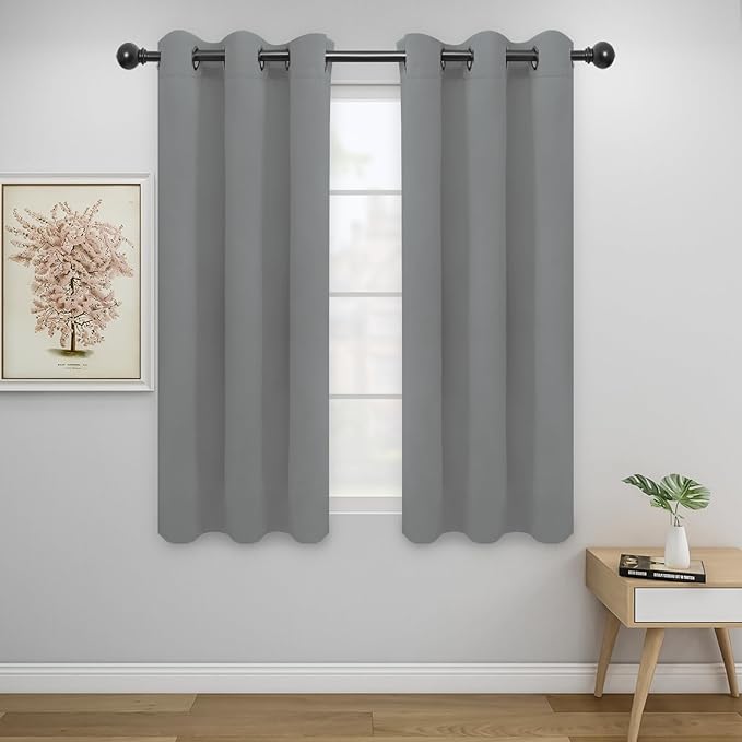 Easy-Going Blackout Curtains for Bedroom, Solid Thermal Insulated Grommet and by Easy-Going