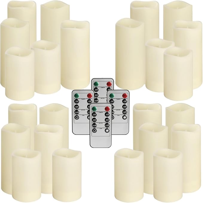 Set of 24 Waterproof Outdoor Flameless Candles, LED Candles - Image 5
