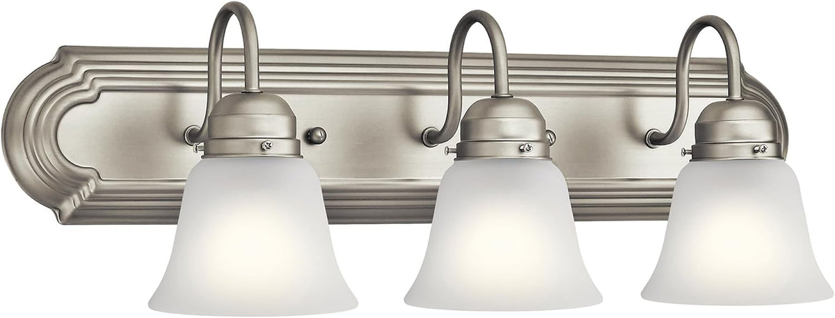 Kichler 3-Light Bathroom Vanity Light, Brushed Nickel