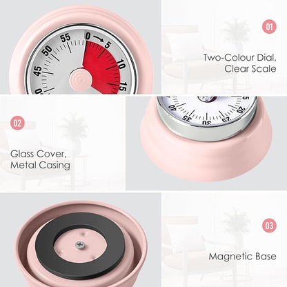 Visual Timer, Teeloray 60-Minute Countdown Timer, Kitchen Timer - Image 5