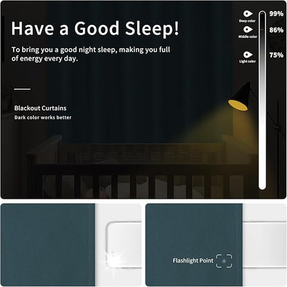 Easy-Going Blackout Curtains for Bedroom, Solid Thermal Insulated Grommet and - Image 2
