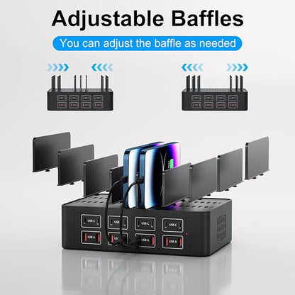 150W/35A Charging Station for Multiple Devices, 16 Port USB C Fast Charging - Image 4