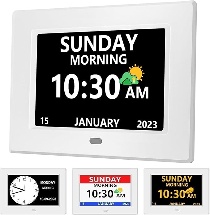 MRCHYDZ 7 Inch Clock with Day and Date - Image 8