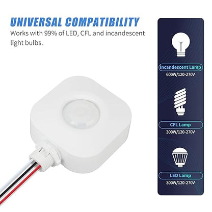 ECOELER Ceiling Occupancy Motion Sensor Switch, High Bay Fixture Mount 360° - Image 5