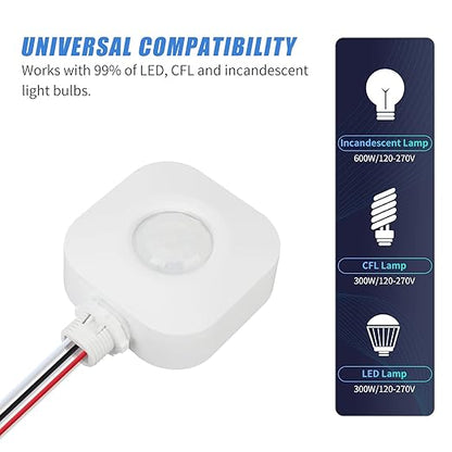 ECOELER Ceiling Occupancy Motion Sensor Switch, High Bay Fixture Mount 360° - Image 5