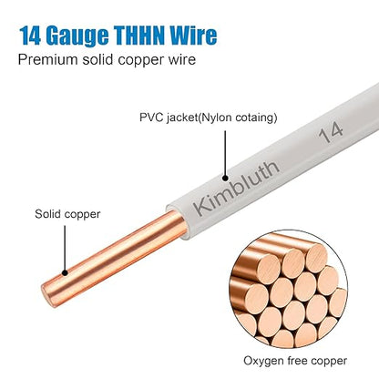 THHN Wire 14 Gauge 200 FT OFC Electrical Wire, 14 AWG Solid Copper Wire Rated - Image 2