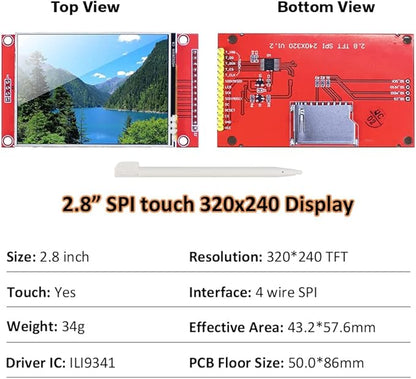Hosyond 2.8 Inches TFT LCD Touch Screen Shield Display Module 320x240 SPI - Image 2