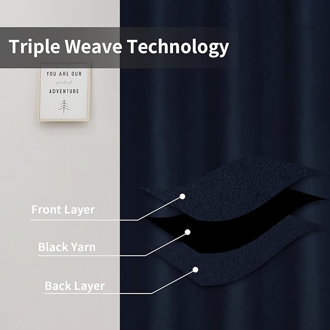 Easy-Going Blackout Curtains for Bedroom, Solid Thermal Insulated Grommet and - Image 3