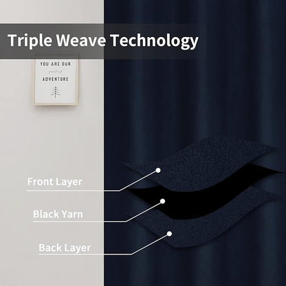 Easy-Going Blackout Curtains for Bedroom, Solid Thermal Insulated Grommet and - Image 3
