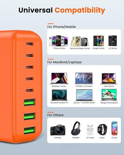 500W USB C Charger Block, 8-Port USB C Charging Station Fast Charging PD 120W - Image 6