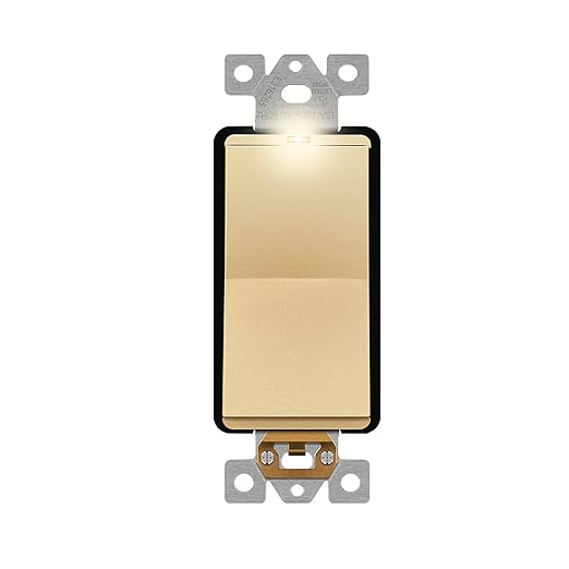 LIDER Minimalist Design Matte Finish Lighted 4-Way Decorator Light Switch by LIDER