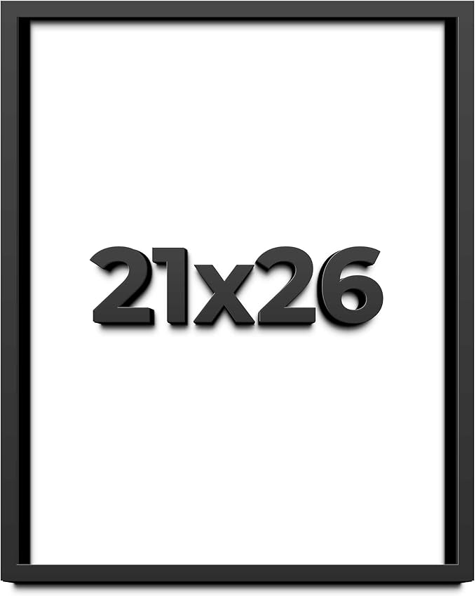 21x26 Shadow Box Frame Black | 1 Inch Deep Solid Wood Shadowbox Display Frame | by CustomPictureFrames