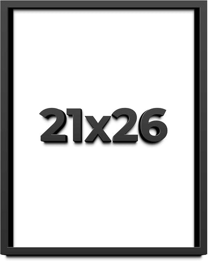 21x26 Shadow Box Frame Black | 1 Inch Deep Solid Wood Shadowbox Display Frame | by CustomPictureFrames