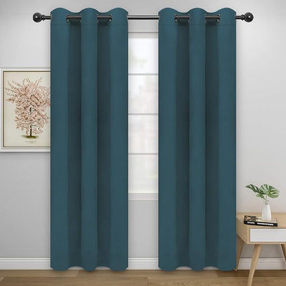 Easy-Going Blackout Curtains for Bedroom, Solid Thermal Insulated Grommet and by Easy-Going