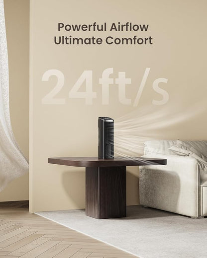 PNTCK Fan for Bedroom, 4 Modes 4 Speeds Max 24ft/s, 70° Oscillating Desk Fan - Image 3