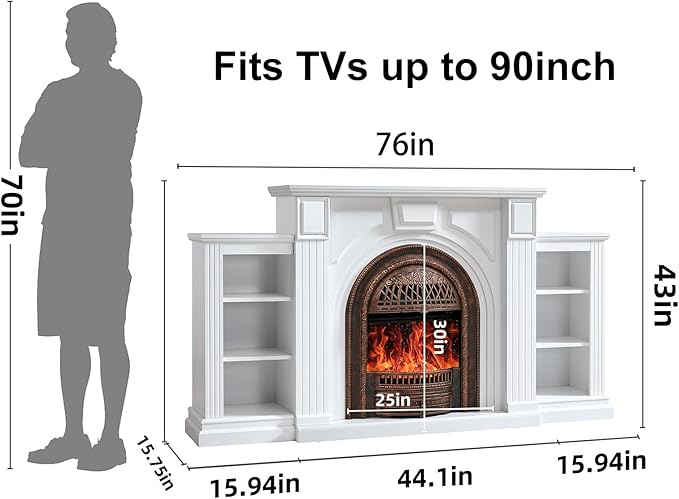 Farmhouse Electric Fireplace - Image 2
