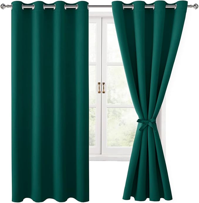 Hiasan Blackout Curtains for Bedroom, 52 x 63 Inches Length by Hiasan