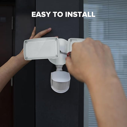 LUTEC 38W 3500 Lumen LED Motion Activated Integrated Dual-Head Floodlight - Image 8